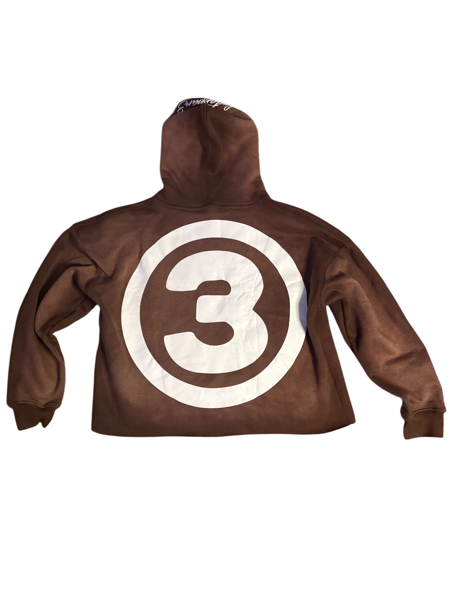 "Brown" V1 Cropped Acid Wash Hoodie