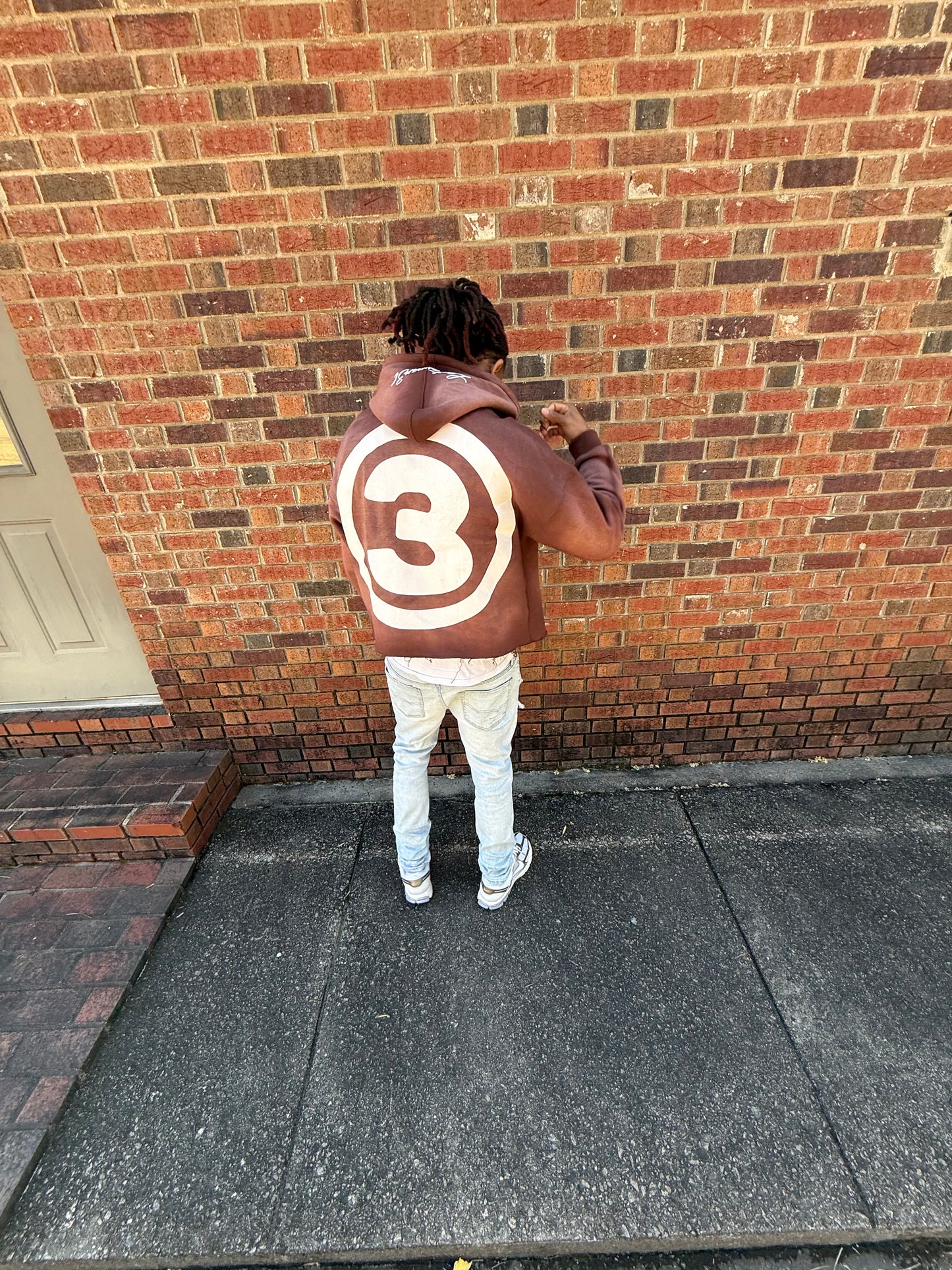 "Brown" V1 Cropped Acid Wash Hoodie