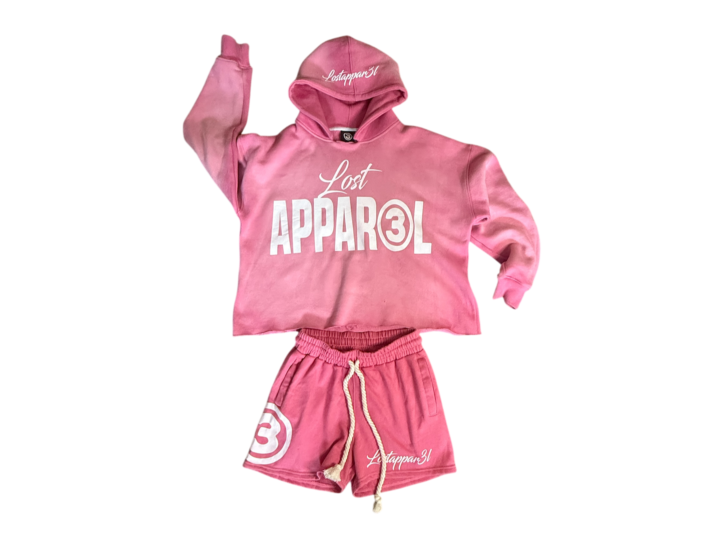 Pink mini short set