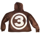 "Brown" V1 Cropped Acid Wash Hoodie