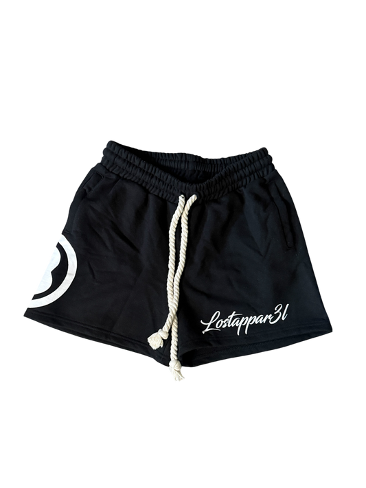 Black mini shorts