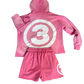 Pink mini short set